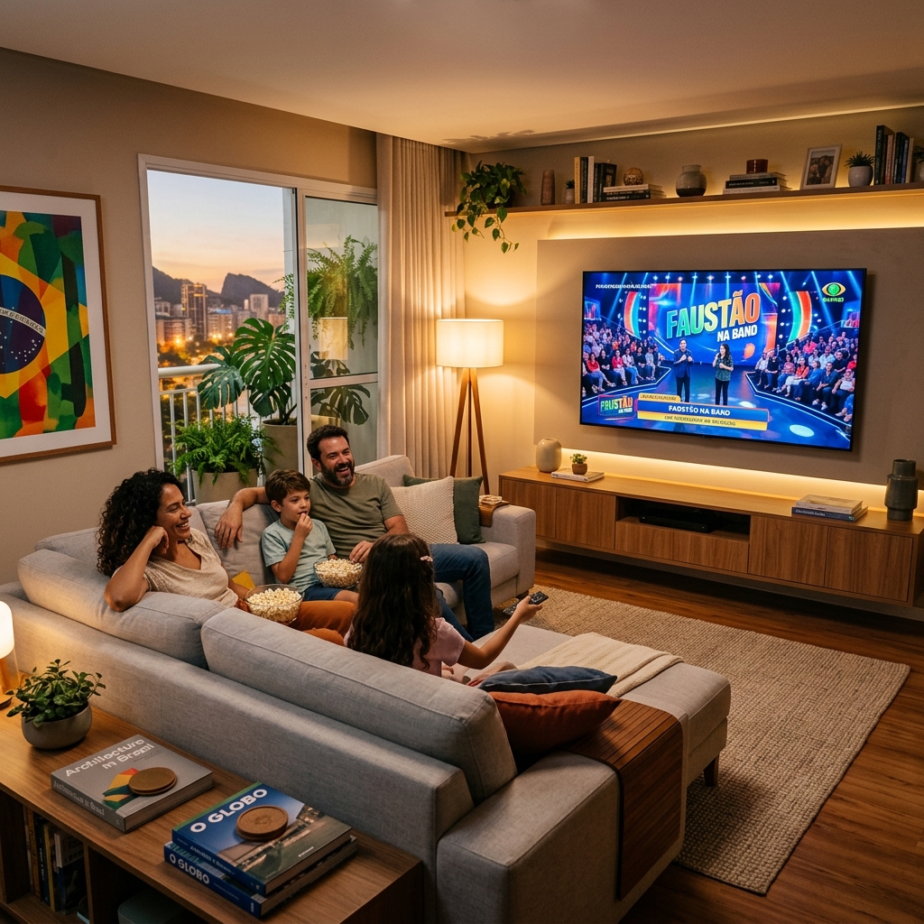 Pessoa assistindo TV 4K com IPTV Comando TI